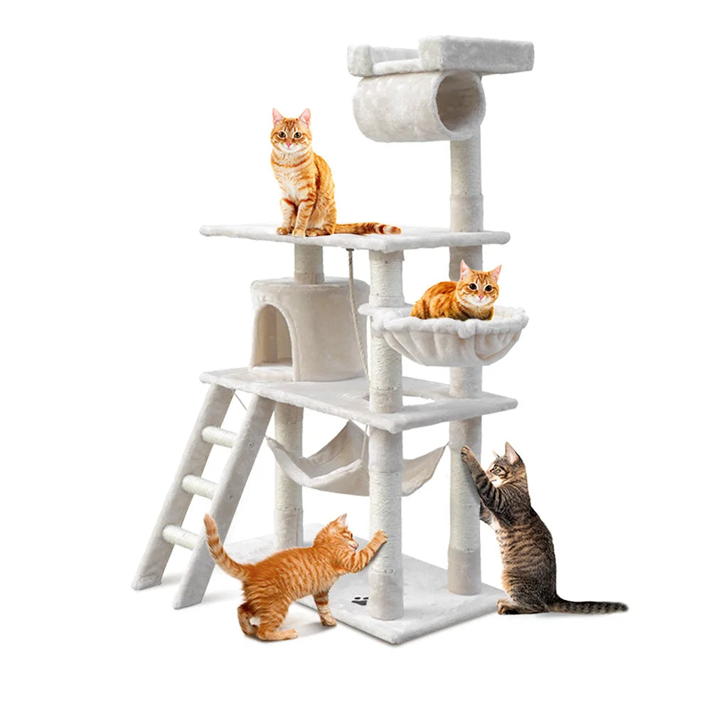 Cat Tree Scratching Post 141cm Tower Condo House Furniture