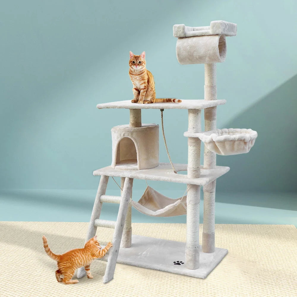 Cat Tree Scratching Post 141cm Tower Condo House Furniture