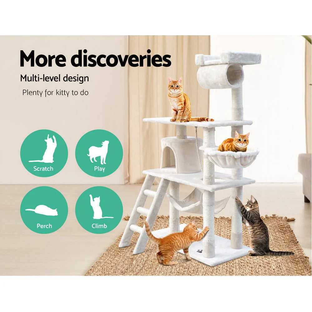 Cat Tree Scratching Post 141cm Tower Condo House Furniture