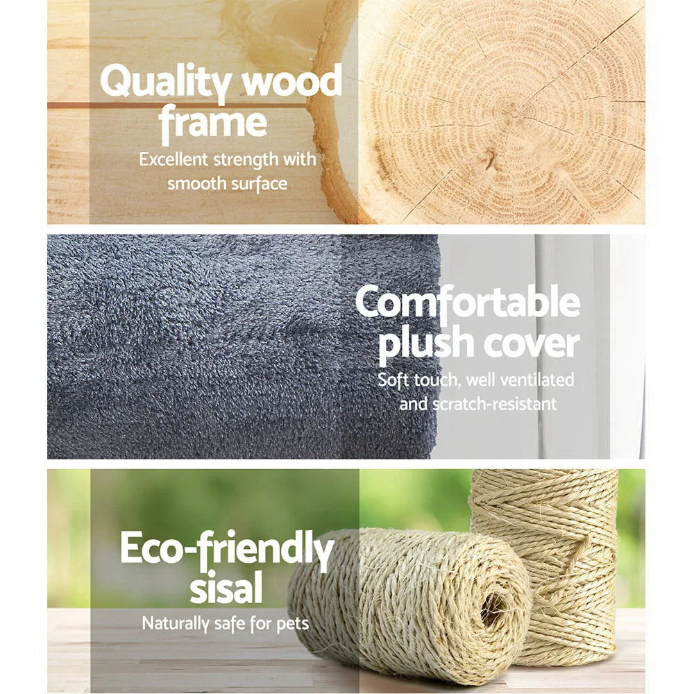 Cat Tree Scratching Post 141cm Tower Condo House Furniture