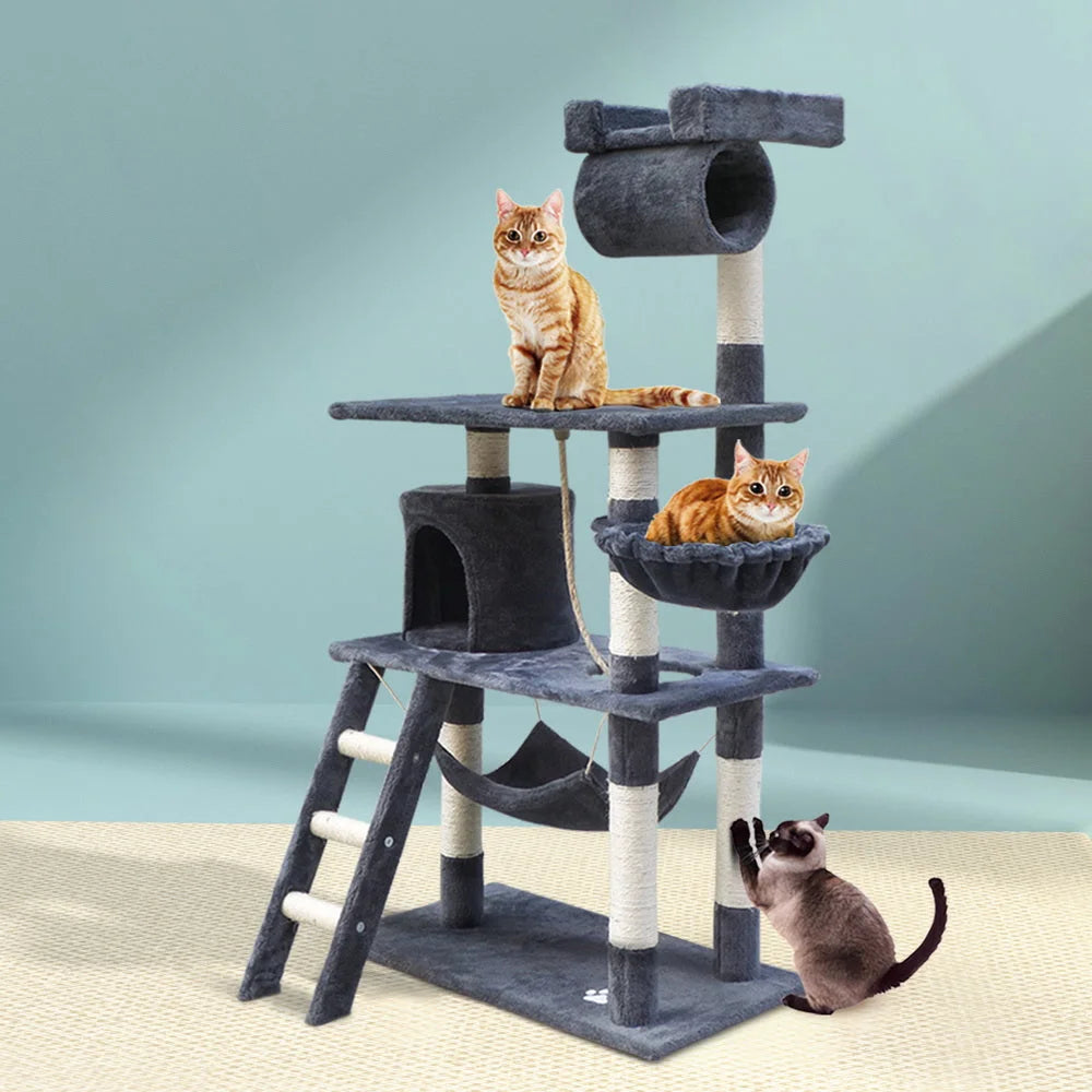 Cat Tree Scratching Post 141cm Tower Condo House Furniture