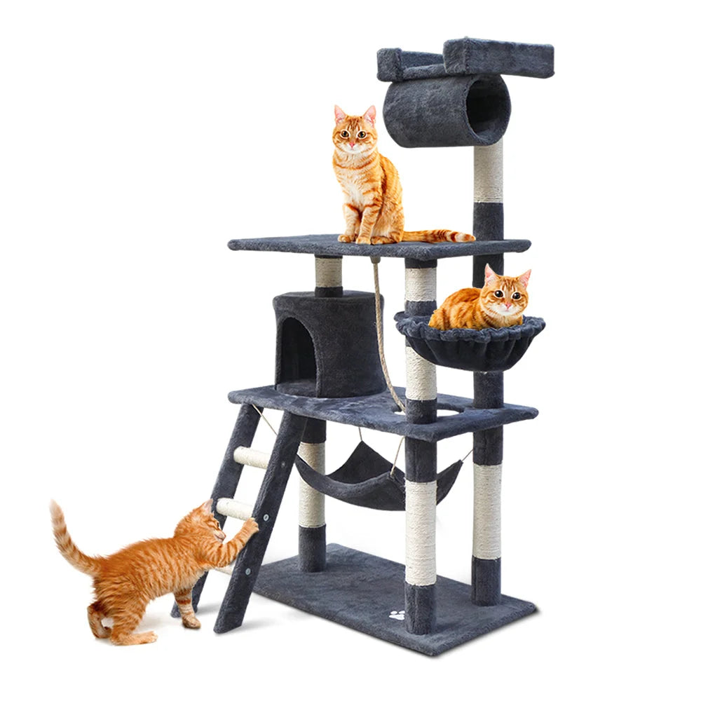 Cat Tree Scratching Post 141cm Tower Condo House Furniture