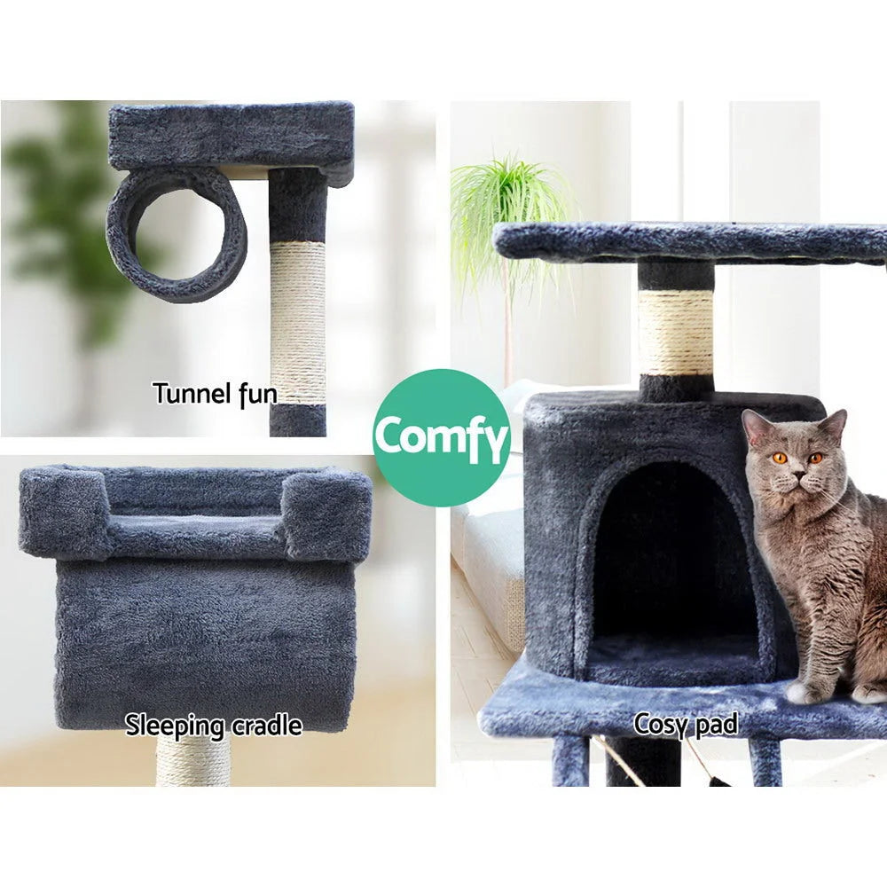Cat Tree Scratching Post 141cm Tower Condo House Furniture