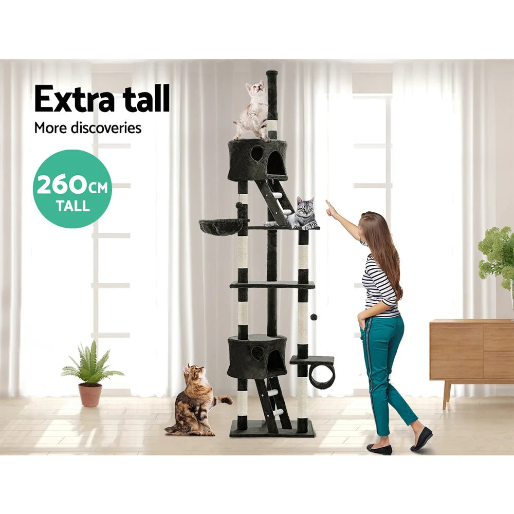 Cat Tree Scratching Post 260cm Tower Condo House Furniture