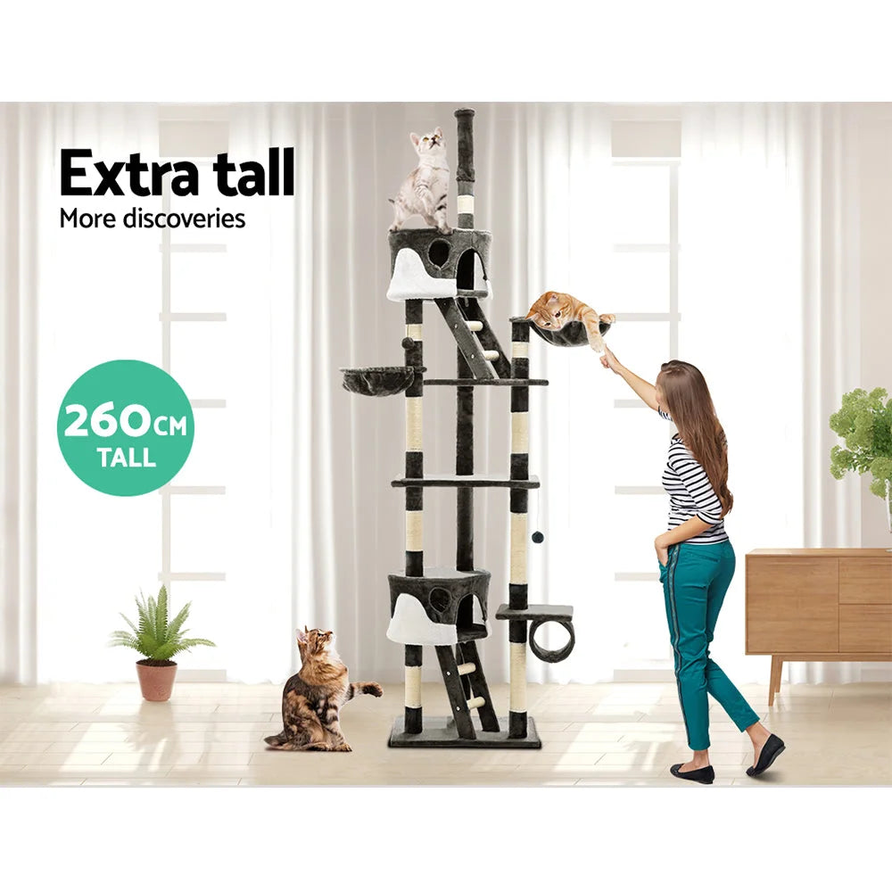 Cat Tree Scratching Post 260cm Tower Condo House Furniture