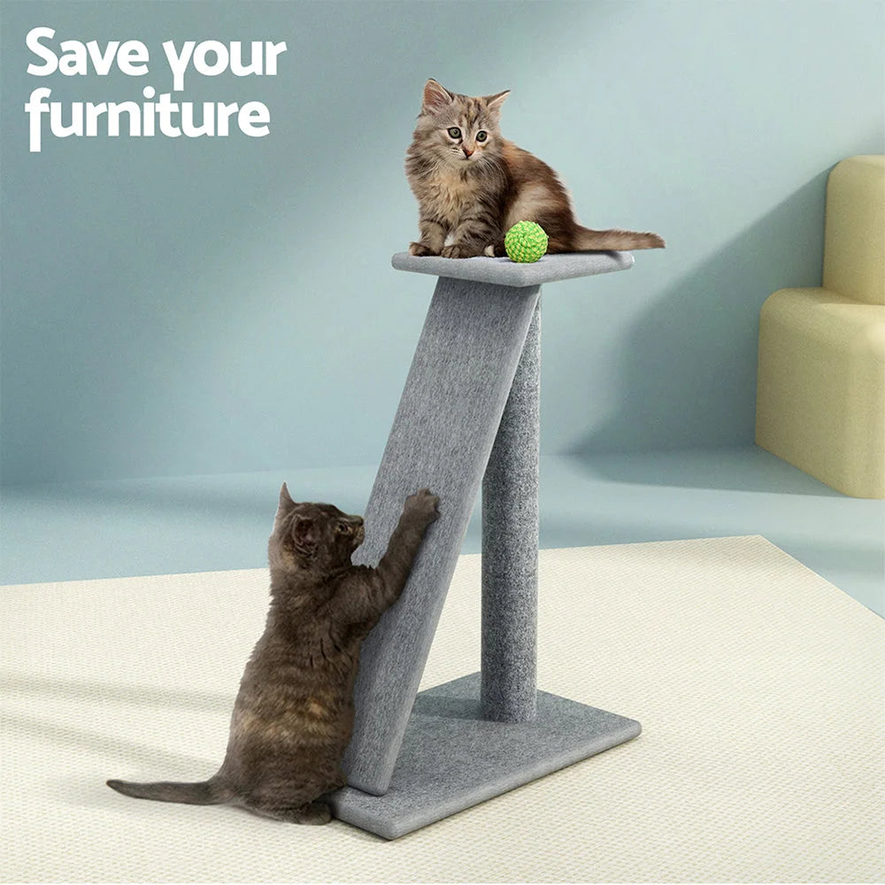 Cat Tree Scratching Post 82CM House Furniture Wood Slide