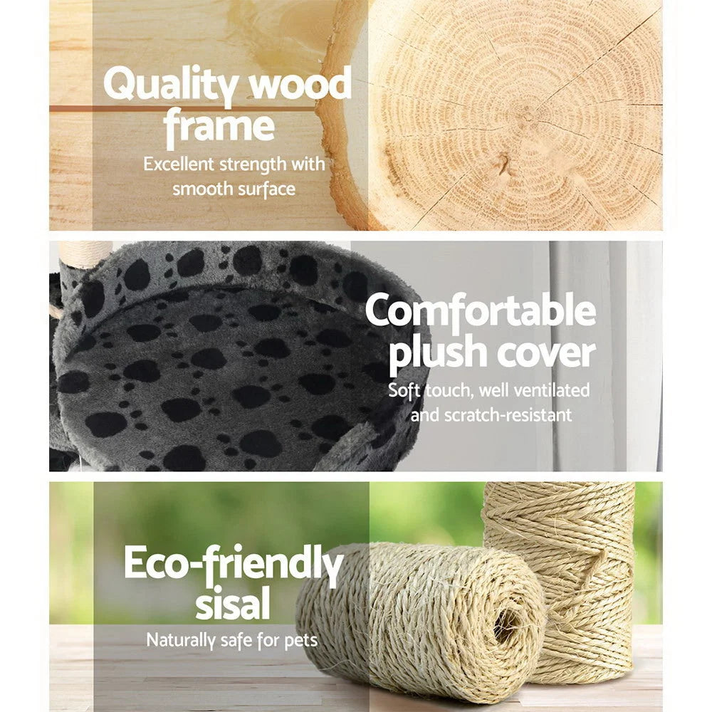 Cat Tree Scratching Post Scratcher Tower Condo House Wood