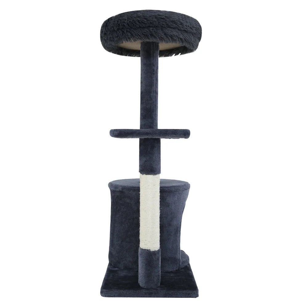 Grey 94cm cat tree with tabletop context and item shape