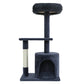 Cat Tree Scratching Post Tower Condo House Grey 94cm