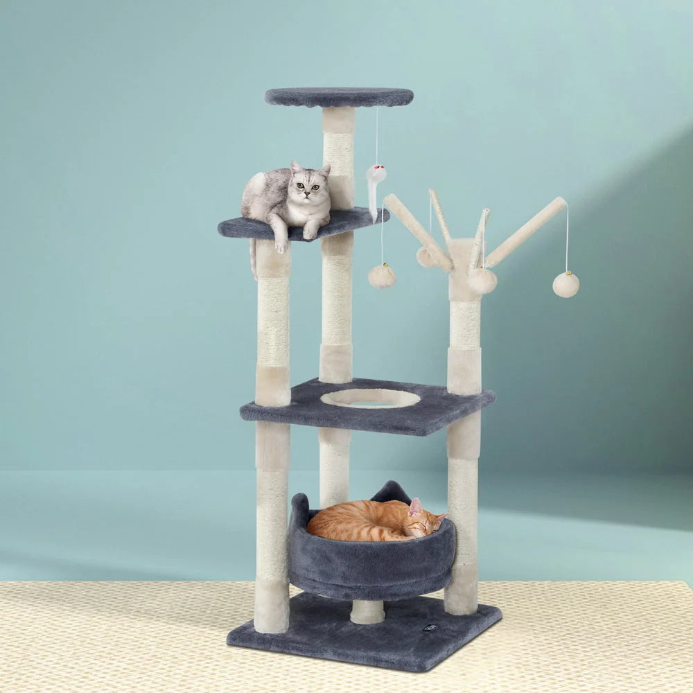 110cm cat tree with useful parts and product scale