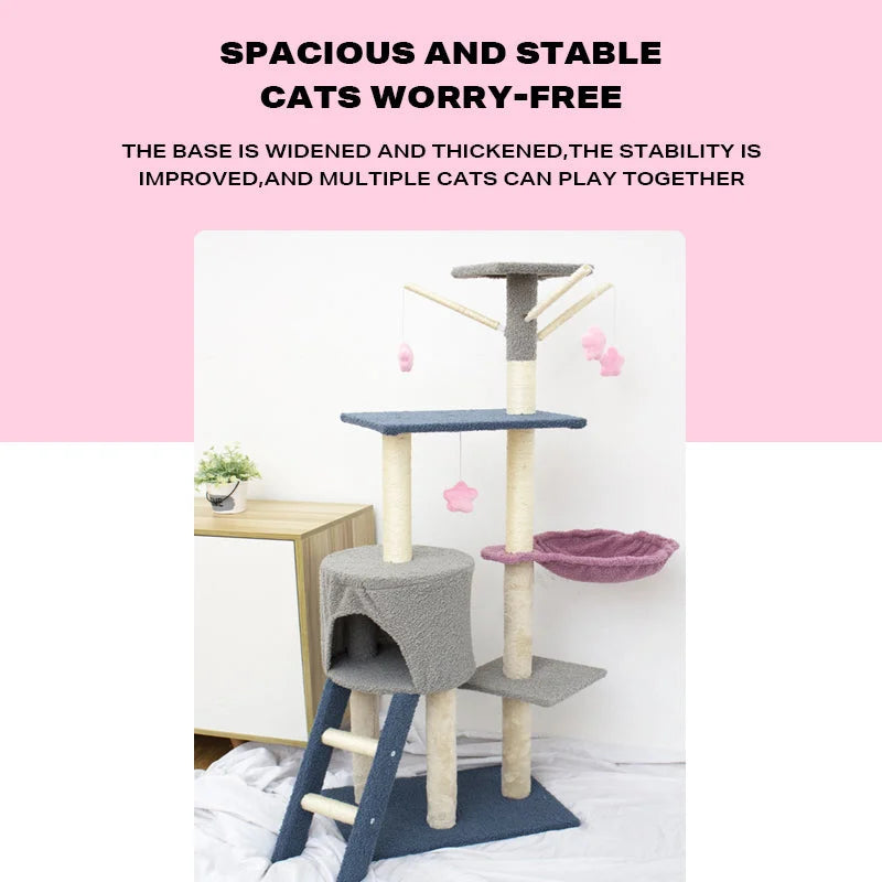 Cat Tree Tower Scratching Post House Bed - Pet Care
