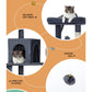 Cat Tree Tower Scratching Post Scratcher 138cm Condo House Grey close-up detail