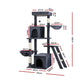 Cat Tree Tower Scratching Post with Scratcher 138cm Condo House Grey