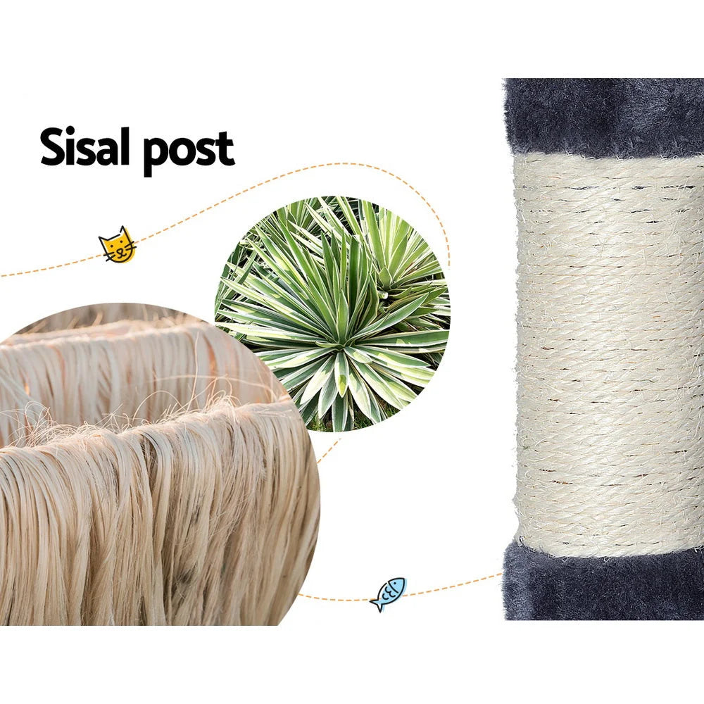 Cat Tree Tower Scratching Post Scratcher Grey