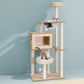 Cat Tree Tower Scratching Post Scratcher 142cm Wood Bed Condo House
