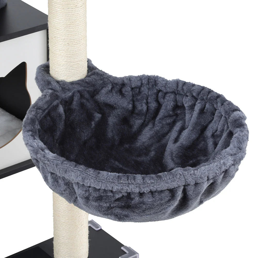 Cat Tree Tower Scratching Post Scratcher 144cm Wood Bed