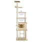 Cat Tree Tower Scratching Post Scratcher 174cm Wood Bed