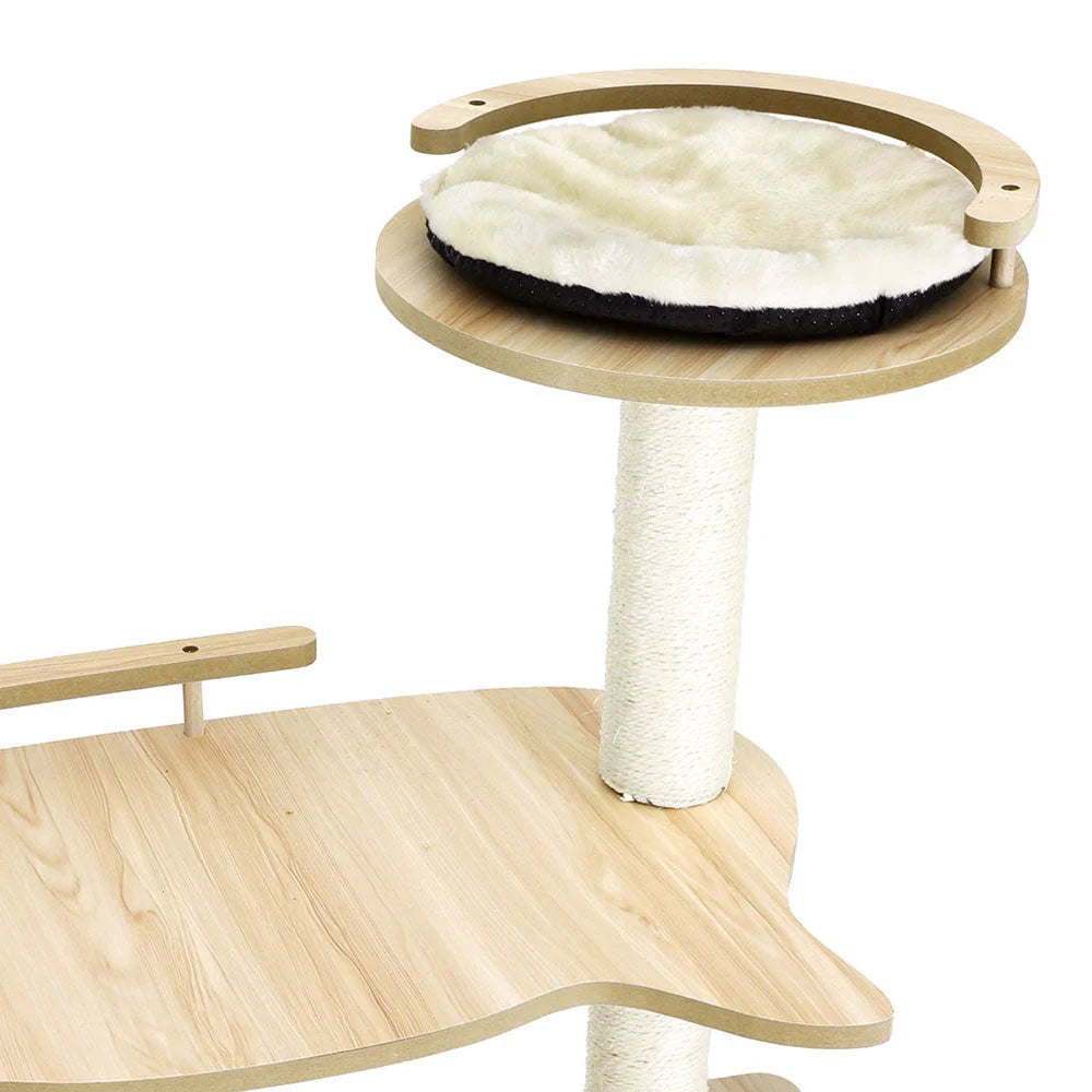 Cat Tree Tower Scratching Post Scratcher 174cm Wood Bed