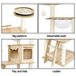 Cat Tree Tower Scratching Post Scratcher 174cm Wood Bed