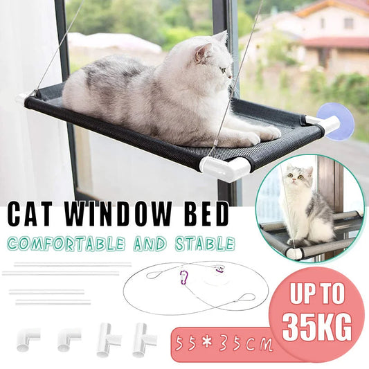 Cat Window Bed Suction Cup Hammock Black Breathable Hanging