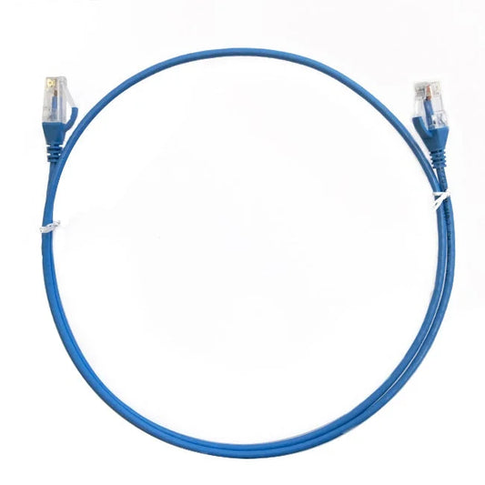 CAT6 Ultra Thin Slim Cable 50m 8WARE - Blue Premium RJ45