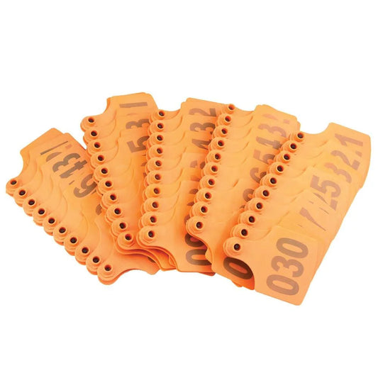 Cattle Ear Tags 1-100PCS - 6x7cm Medium Orange Blank