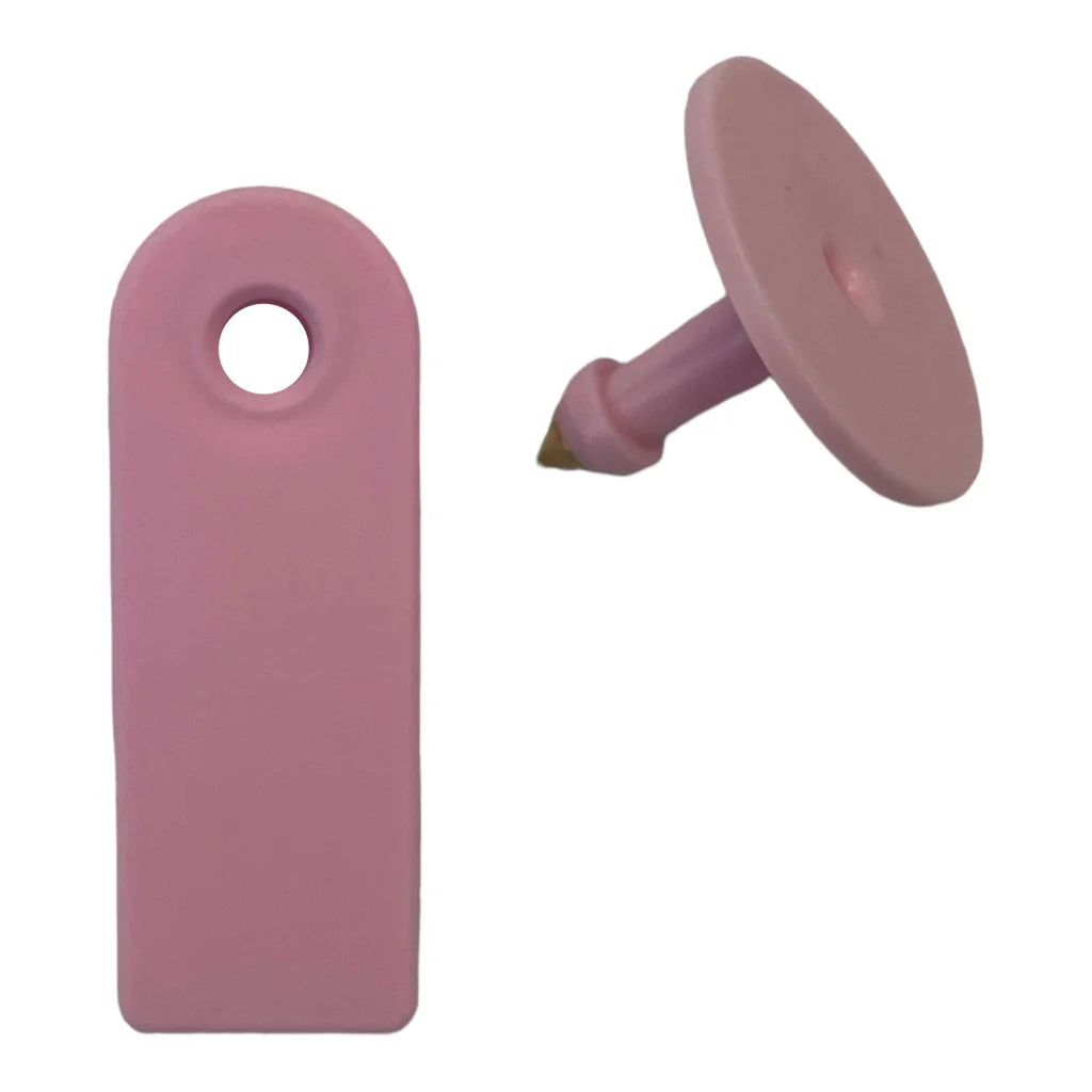 Cattle Ear Tags 100x 5x2cm Set - Mini Pink Blank Pig Goat