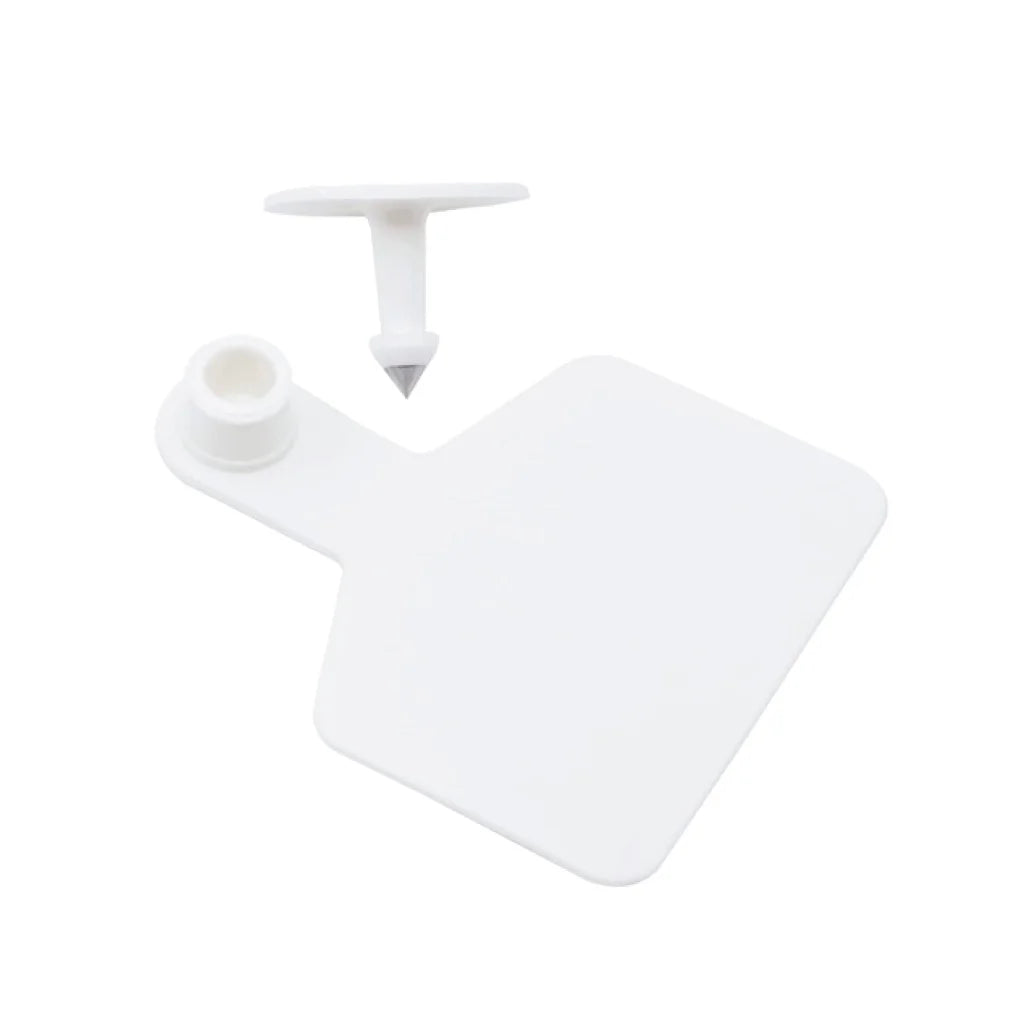 Cattle Ear Tags 100x 6x7cm Set - Medium White Blank Cow