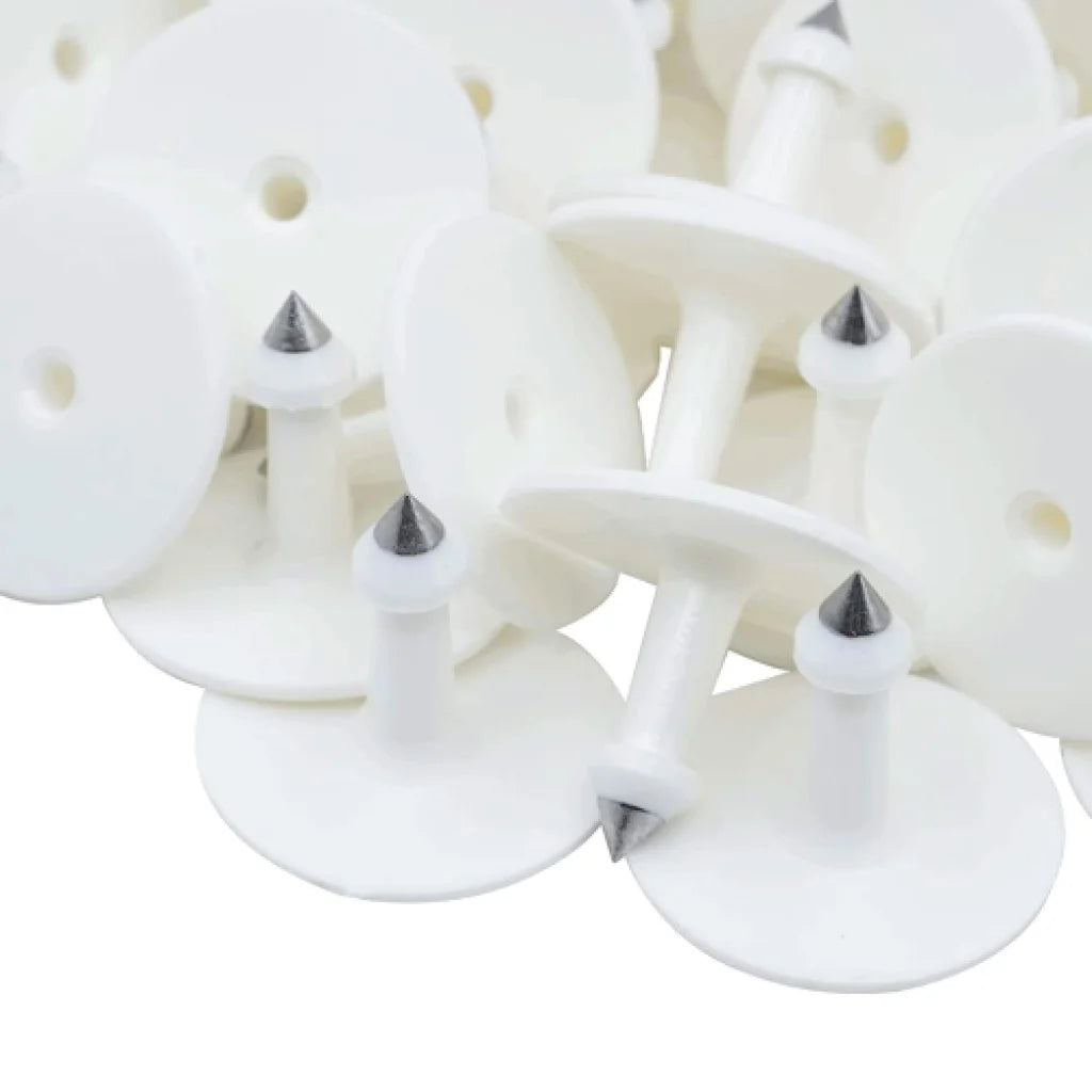 Cattle Ear Tags 100x 6x7cm Set - Medium White Blank Cow