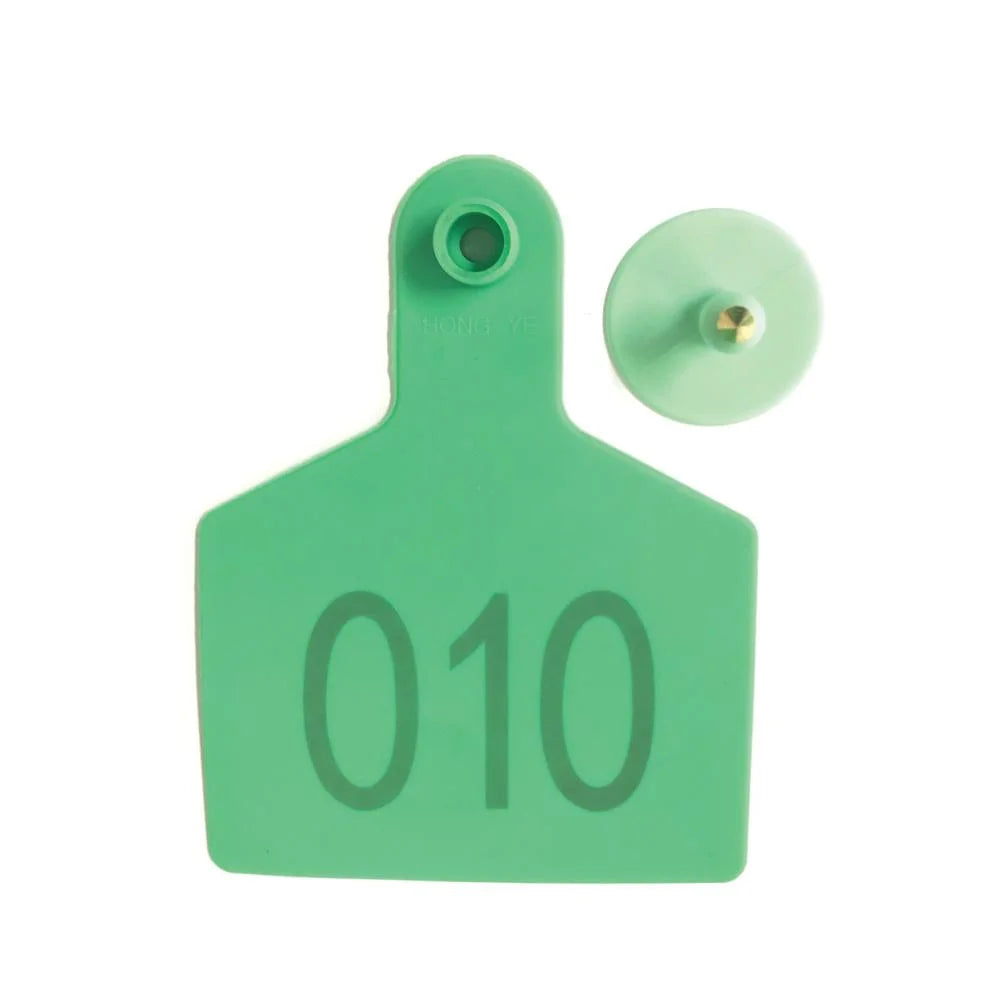 Cattle Ear Tags Set 1-100 XL Green Cow Sheep Livestock Labels