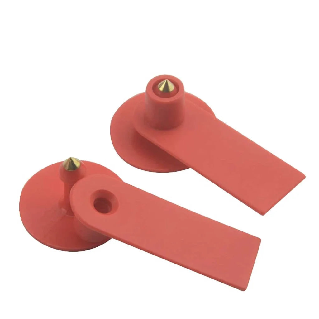 Cattle Ear Tags Set Mini Red Blank Cow Pig Sheep Livestock Label