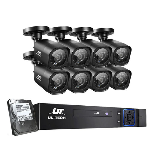 CCTV Camera Home Security System 8CH DVR 1080P 1TB Hard