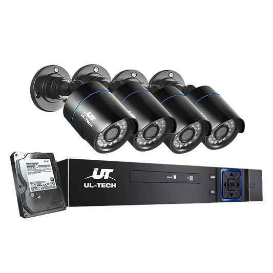 CCTV Security Camera 1080P 4 Channel HDMI with 1TB Hard
