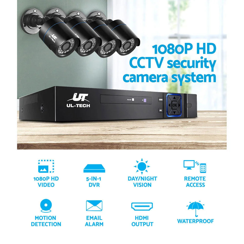 CCTV Security Camera 1080P 8 Channel HDMI with 1TB Hard