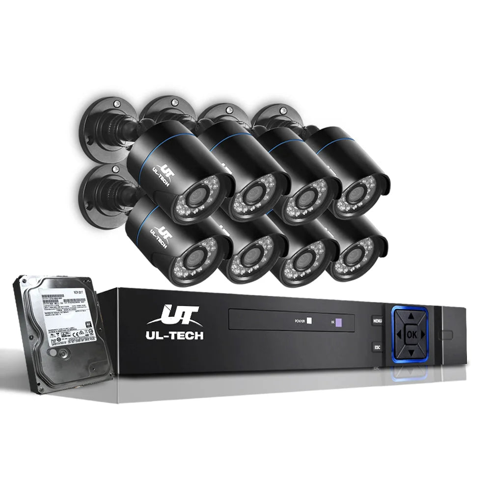 CCTV Security Camera 8 Channel 1080P HDMI with 1TB HDD