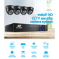 Cctv security camera with compact layout and accessory details