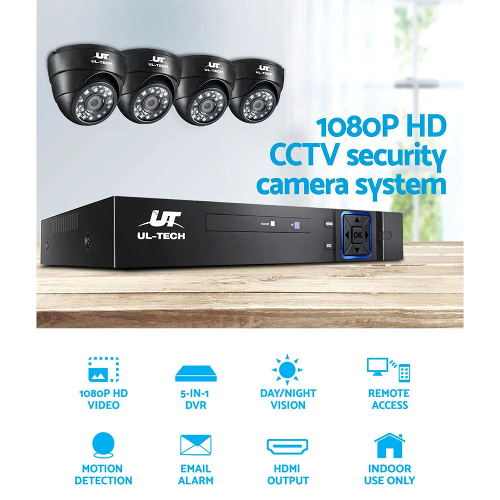 CCTV Security Home Camera System DVR 1080P Day Night 2MP IP