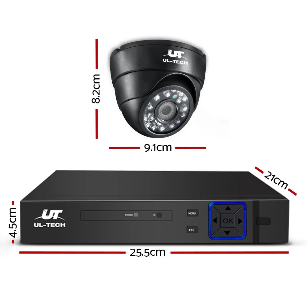 CCTV Security System 8‑CH DVR 1080P 4 Cameras 2 TB - CCTV