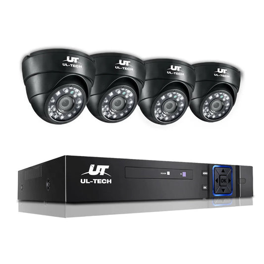 CCTV Security System 8CH DVR 1080P 4 Dome Cameras IP