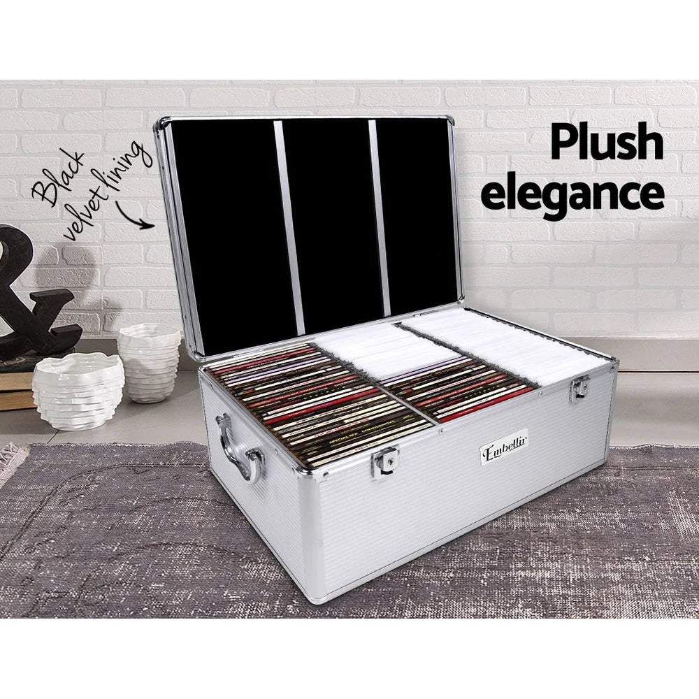 CD Case DVD Cases Storage Box for 500 Discs Aluminium Case