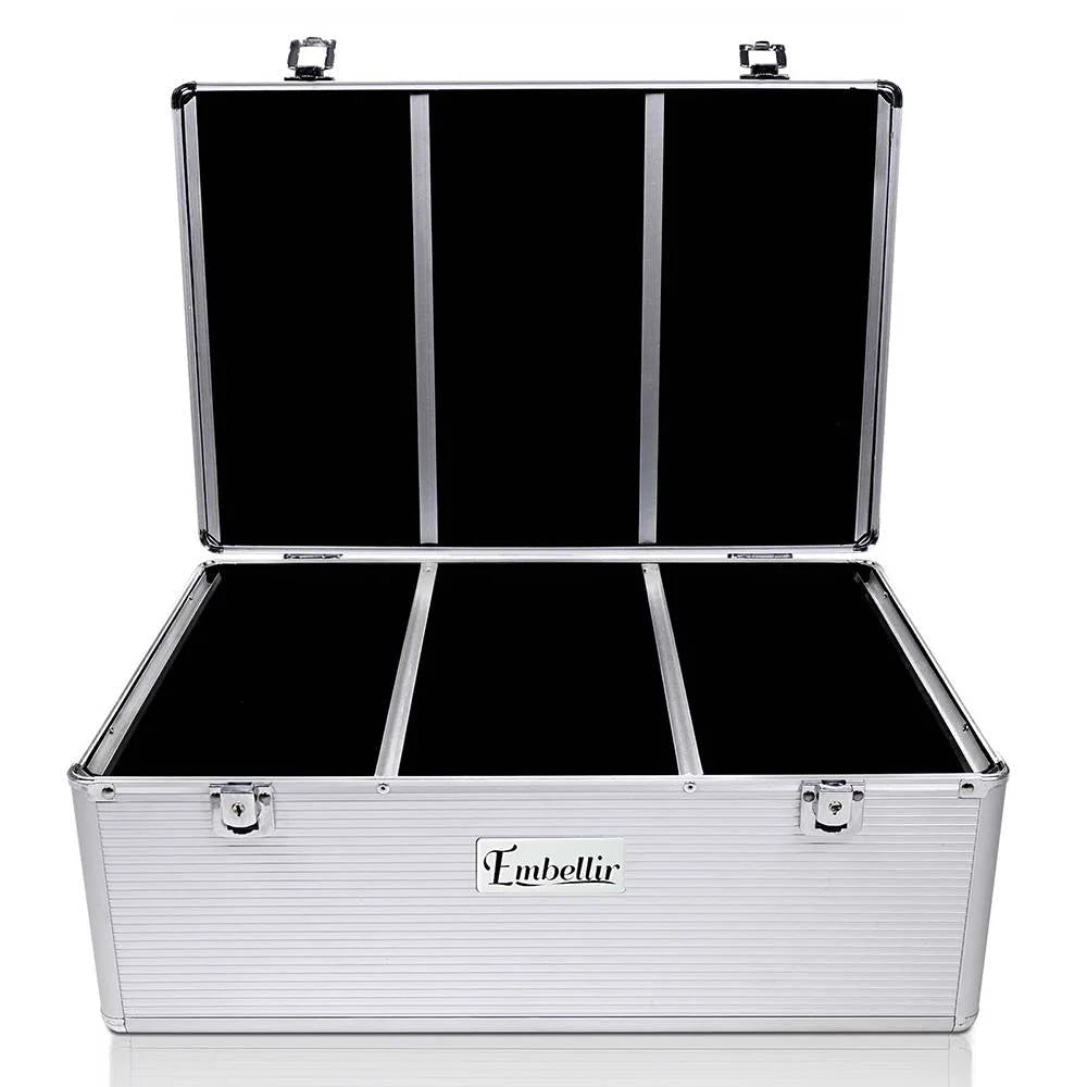 CD Case DVD Cases Storage Box for 500 Discs Aluminium Case