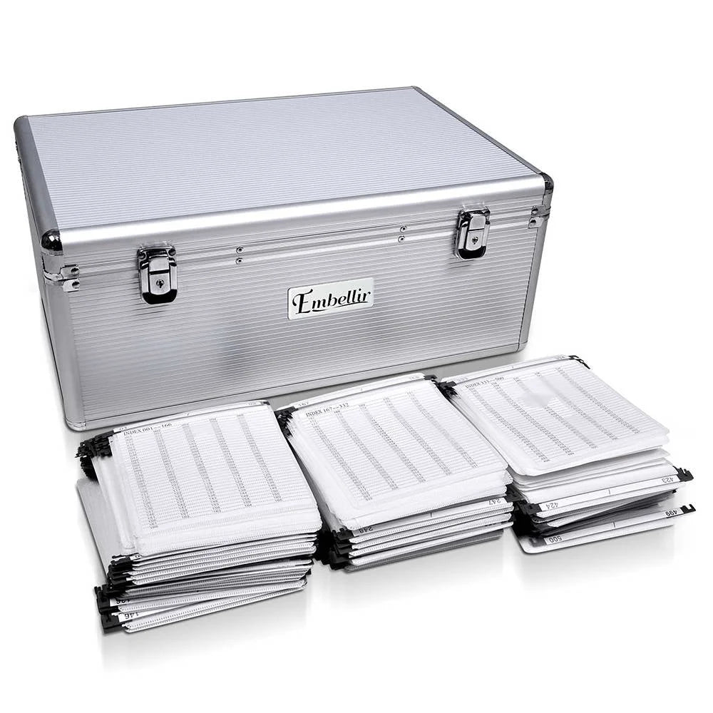 CD Case DVD Cases Storage Box for 500 Discs Aluminium Case