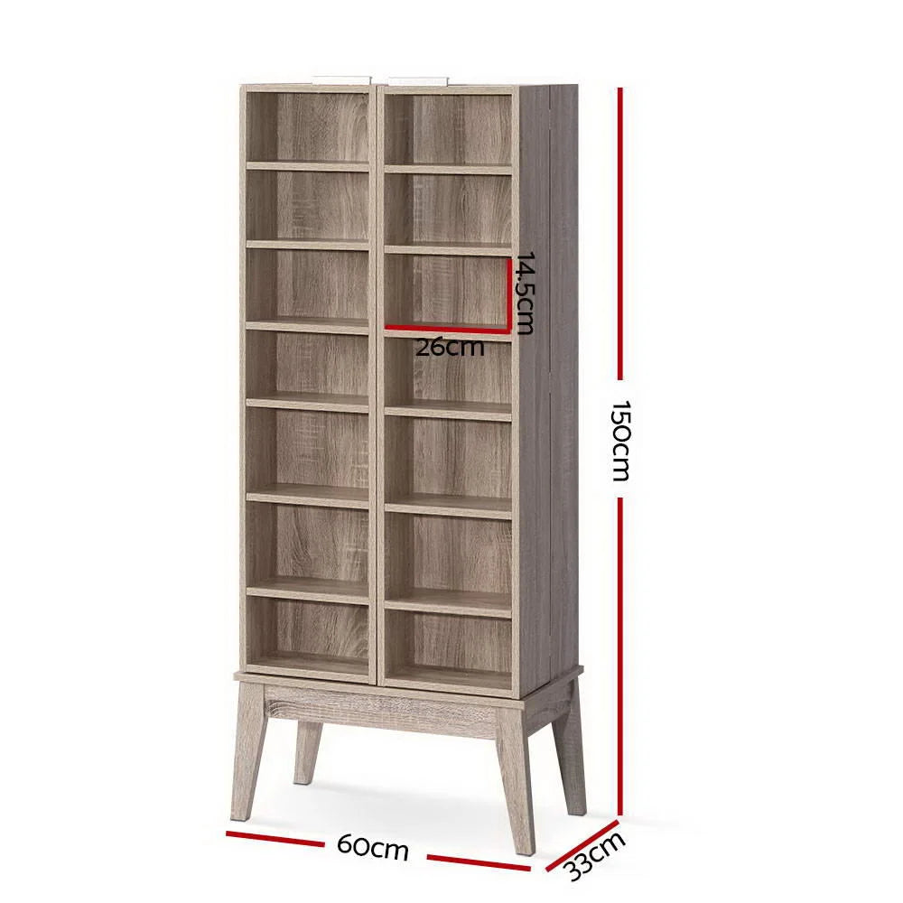 CD DVD Media Storage Display Shelf Folding Cabinet
