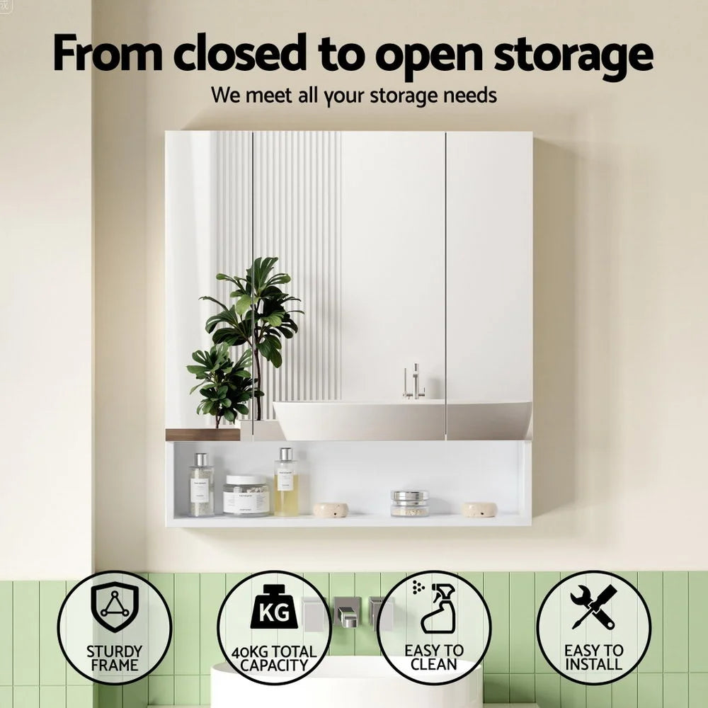 Cefito Bathroom Mirror Cabinet Medicine Adjustable Shelves