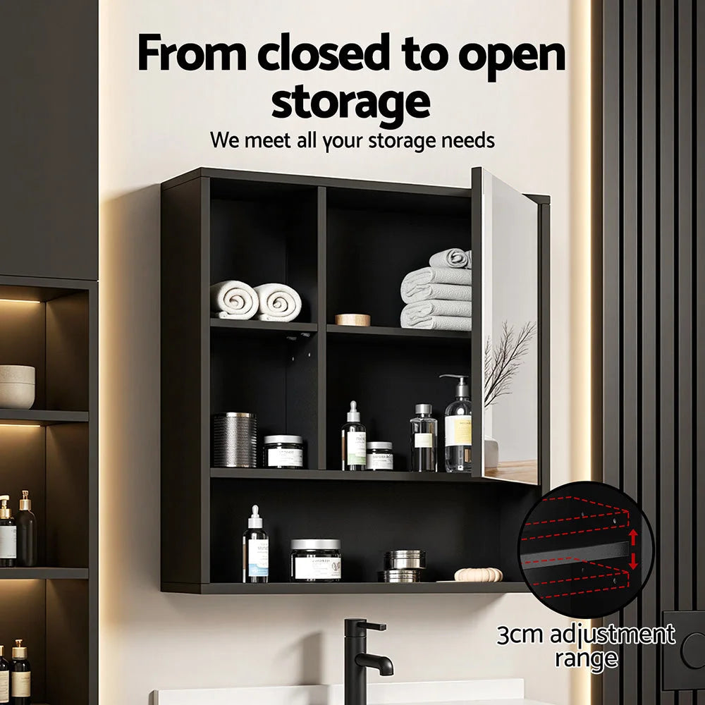 Cefito Bathroom Mirror Cabinet Mirrored Medicine Adjustable