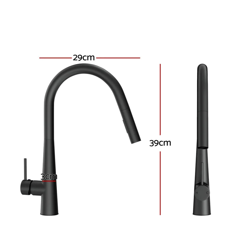 Cefito Kitchen Mixer Tap Pull Out Round 2 Mode Sink Basin