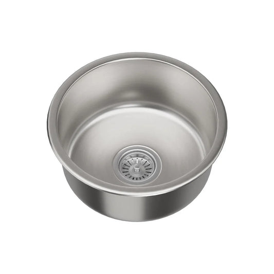 Cefito Kitchen Sink 43cm Round Stainless Steel Basin Single