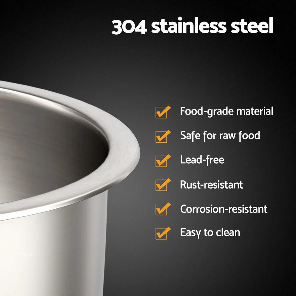 Cefito Kitchen Sink 43cm Round Stainless Steel Basin Single