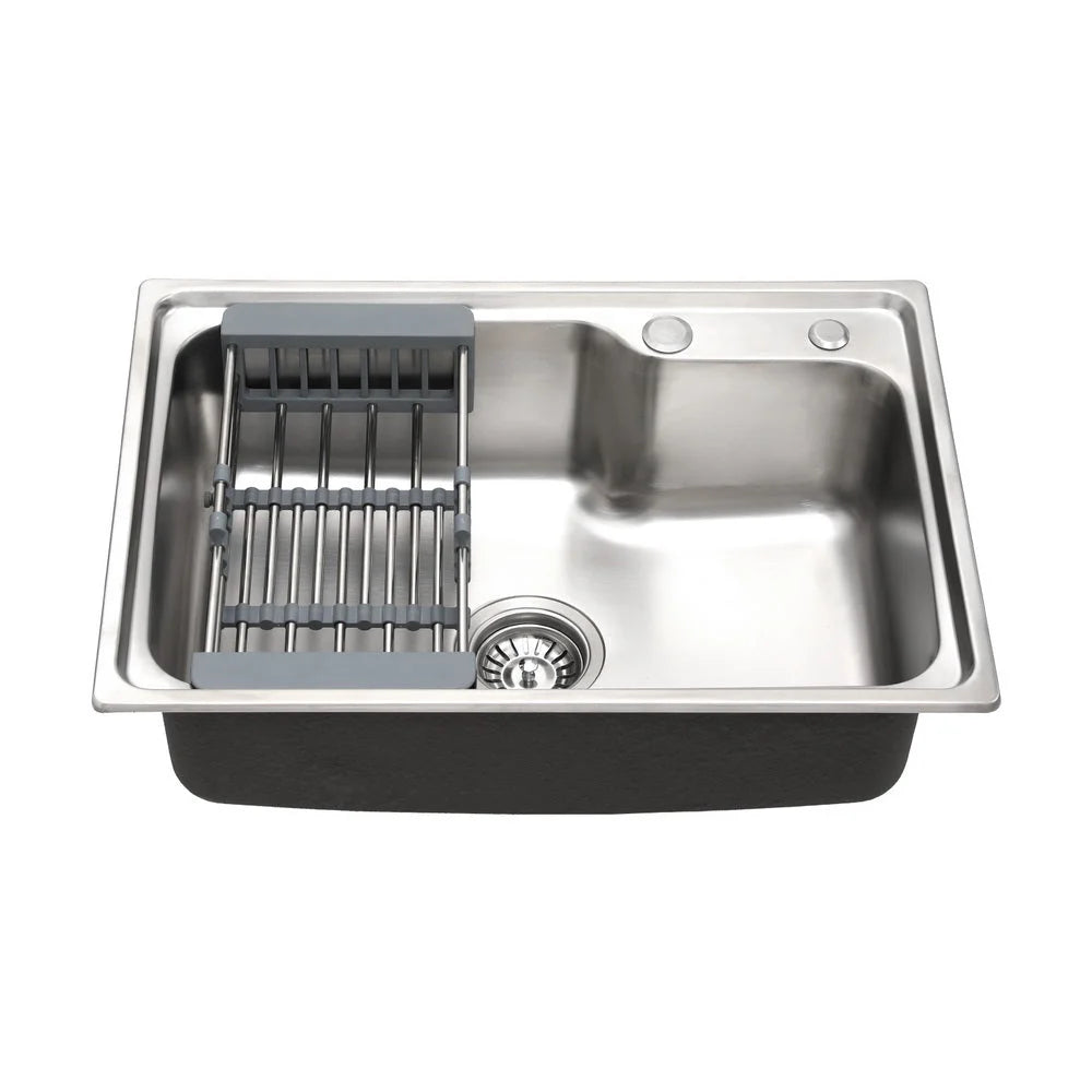 Cefito Kitchen Sink 61X43CM Stainless Steel Basin Single