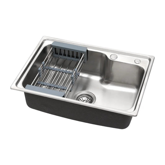Cefito Kitchen Sink 61X43CM Stainless Steel Basin Single